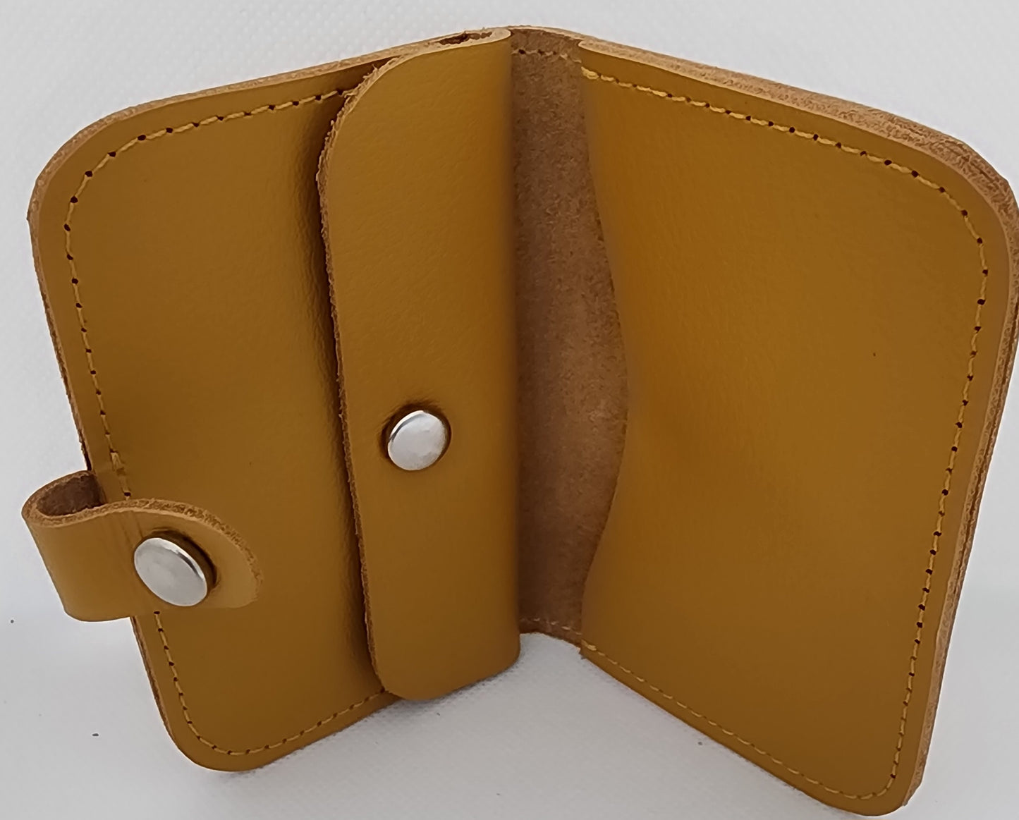 Leather snap wallet