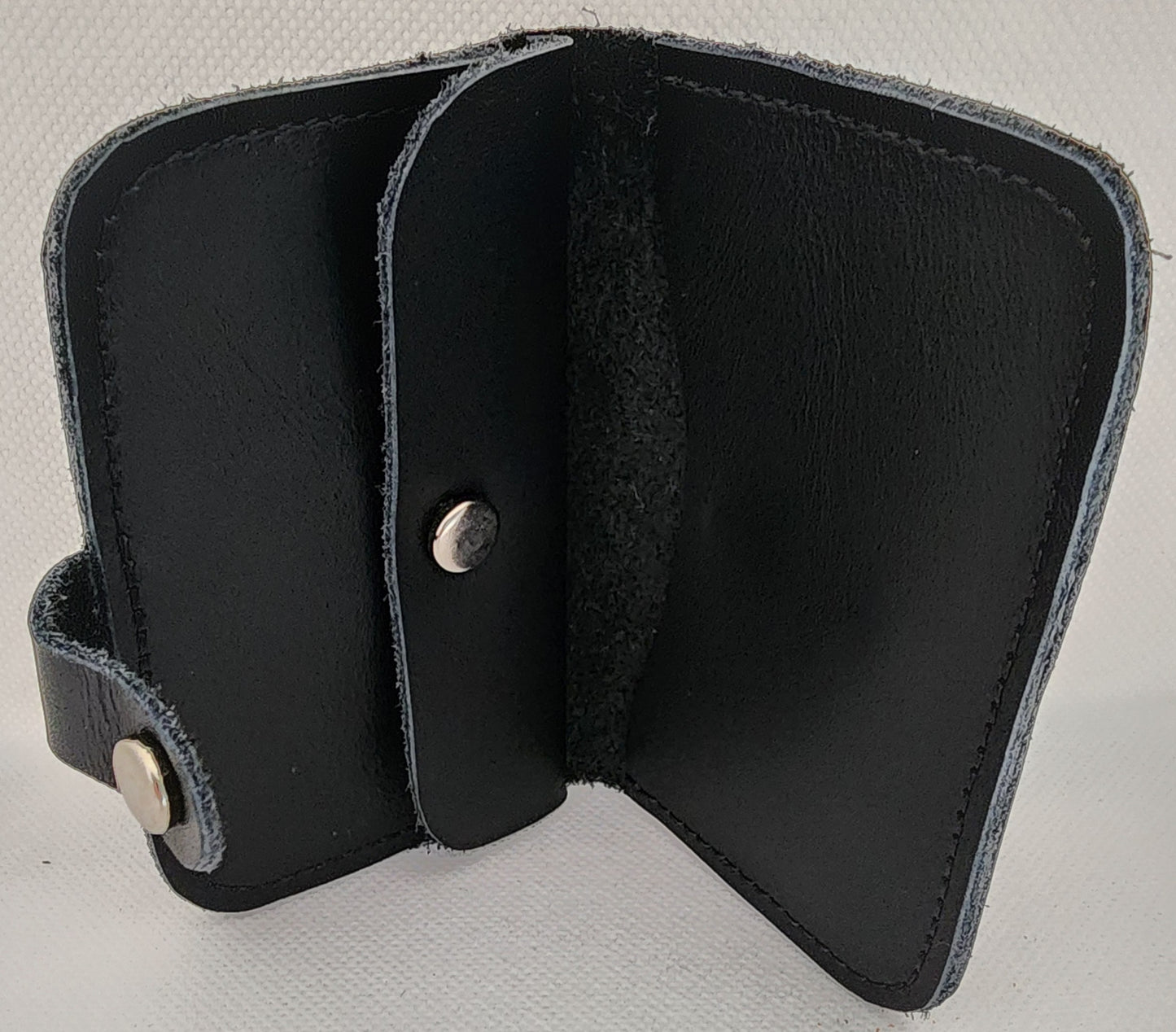 Leather snap wallet