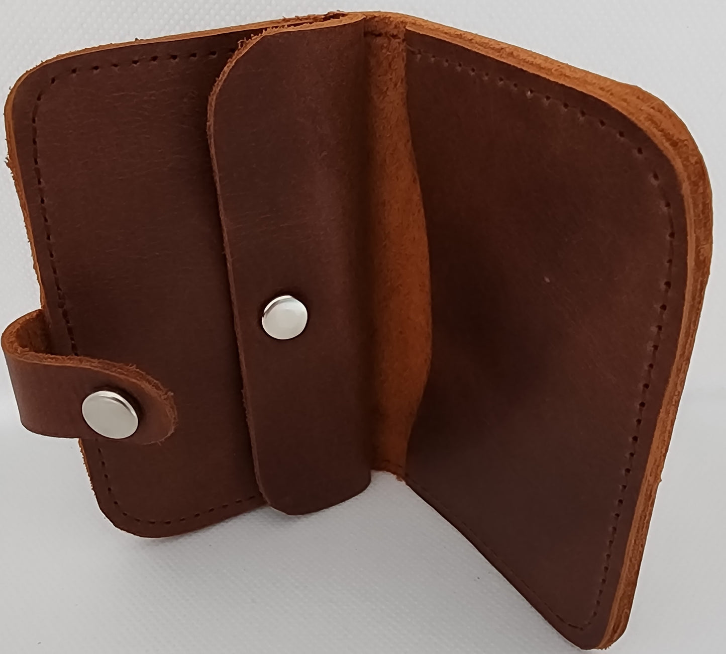 Leather snap wallet