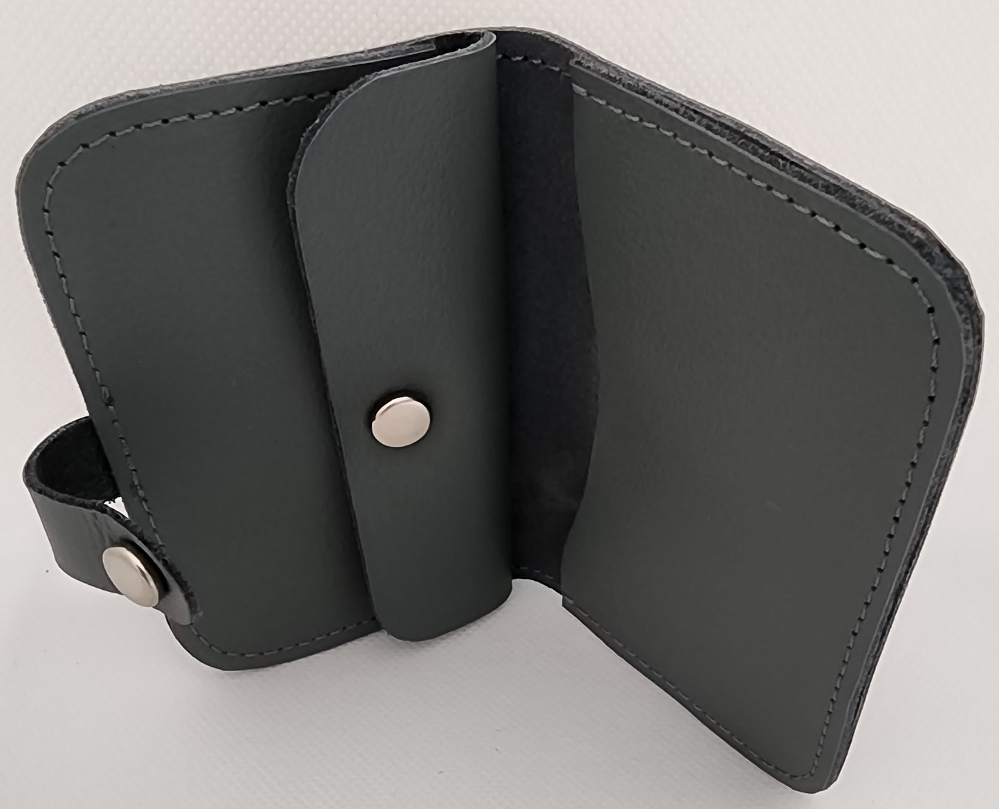Leather snap wallet