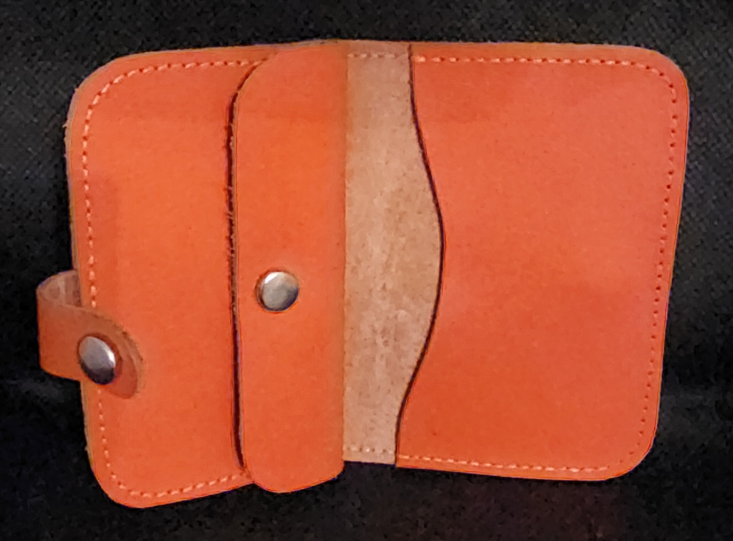 Leather snap wallet