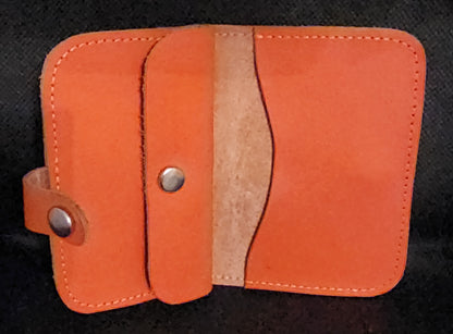 Leather snap wallet