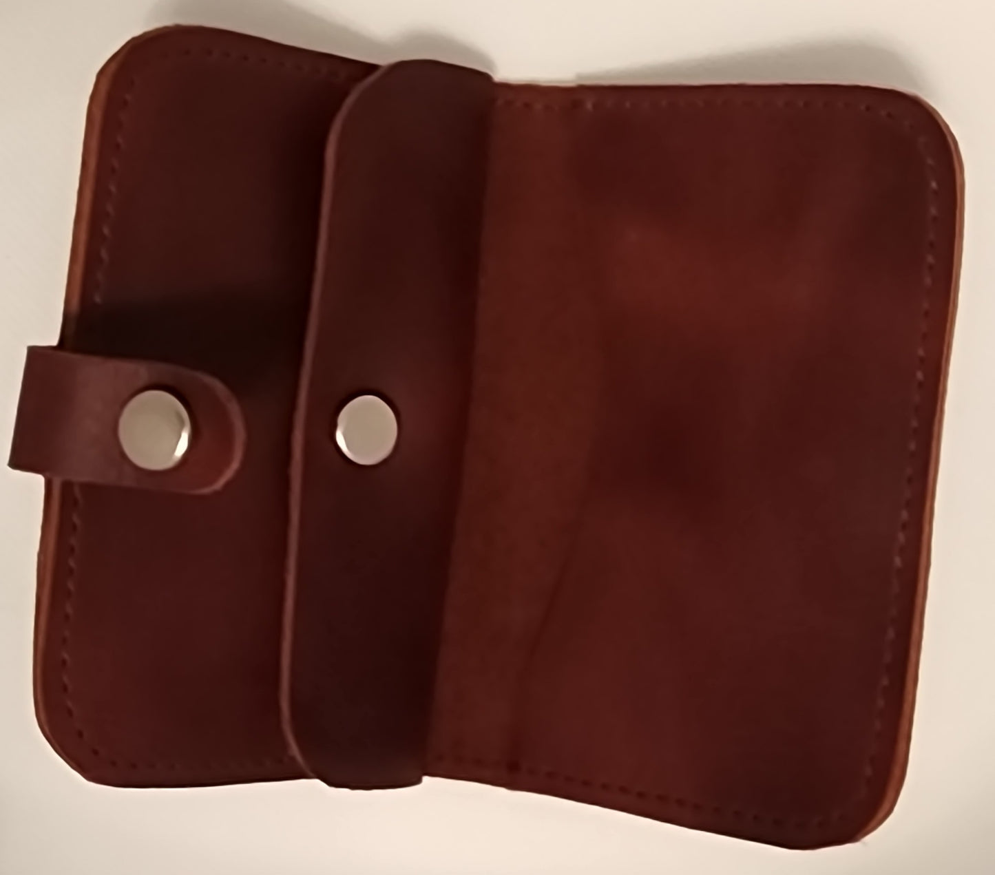 Leather snap wallet