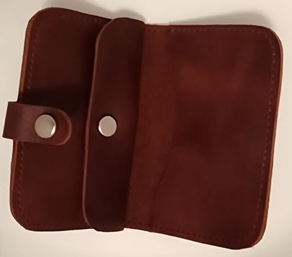 Leather snap wallet