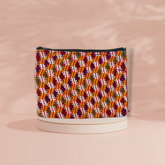 Huipil zippered pouch small